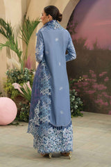 The Painted Garden By Afrozeh Unstitched 3 Piece Emb Lawn Collection'2024-AEF-07-Indigo ink