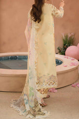 The Painted Garden By Afrozeh Unstitched 3 Piece Emb Lawn Collection'2024-AEF-08-Sweet Saffron