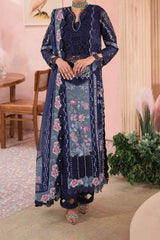 The Painted Garden By Afrozeh Unstitched 3 Piece Emb Lawn Collection'2024-AEF-10-Bluebell