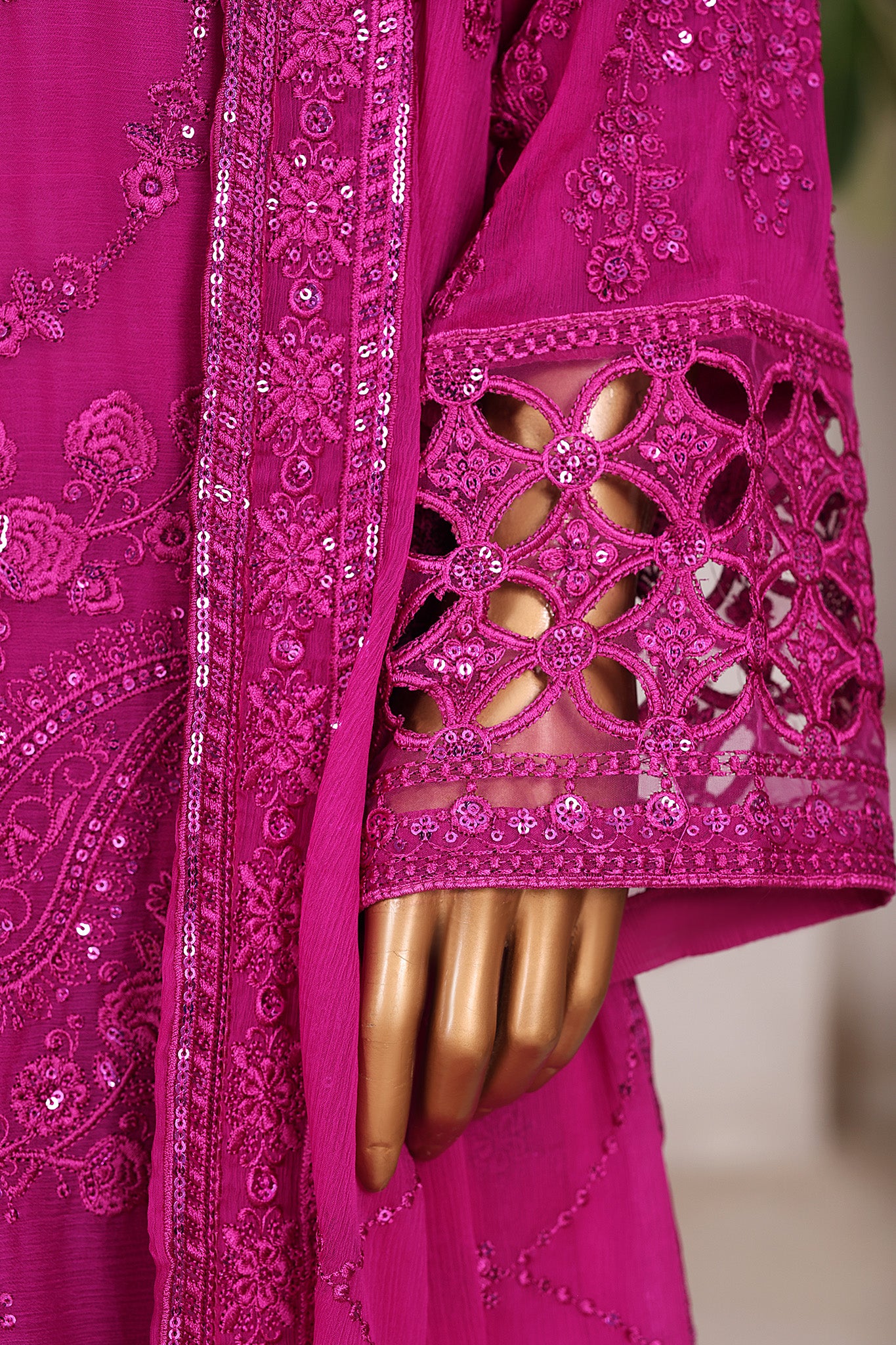 Khombi Stitched 3 Piece Luxury Formals Collection'2025-AF-04-M-Platinum