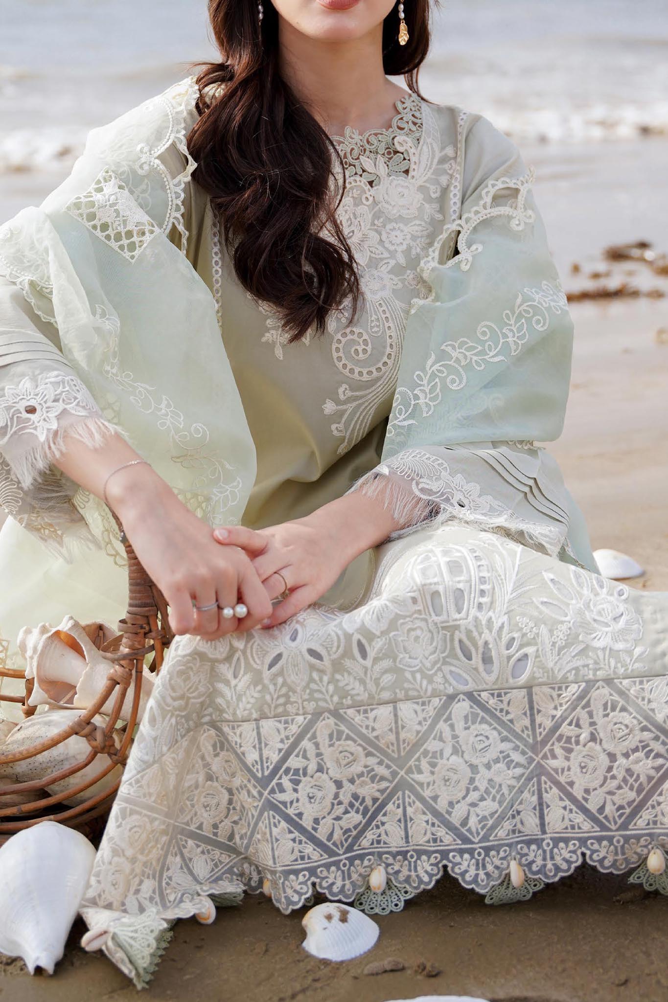 Saagar by Aabyaan Unstitched 3 Piece Luxury Festive Lawn Collection'2024-AF-04