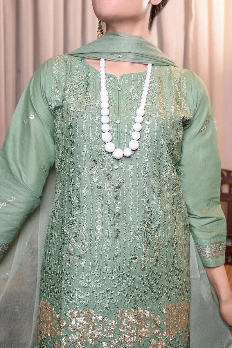 Aainahh by Amna Khadija Stitched 3 Piece Lawn Vol-19 Collection'2022-AF-07-Green