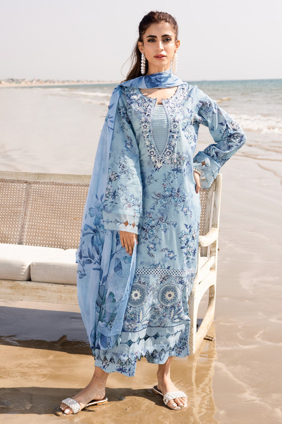Aafreen By Riaz Arts Unstitched 3 Piece Emb Laser Cut Lawn Vol-05 Collection'2025-AF-174