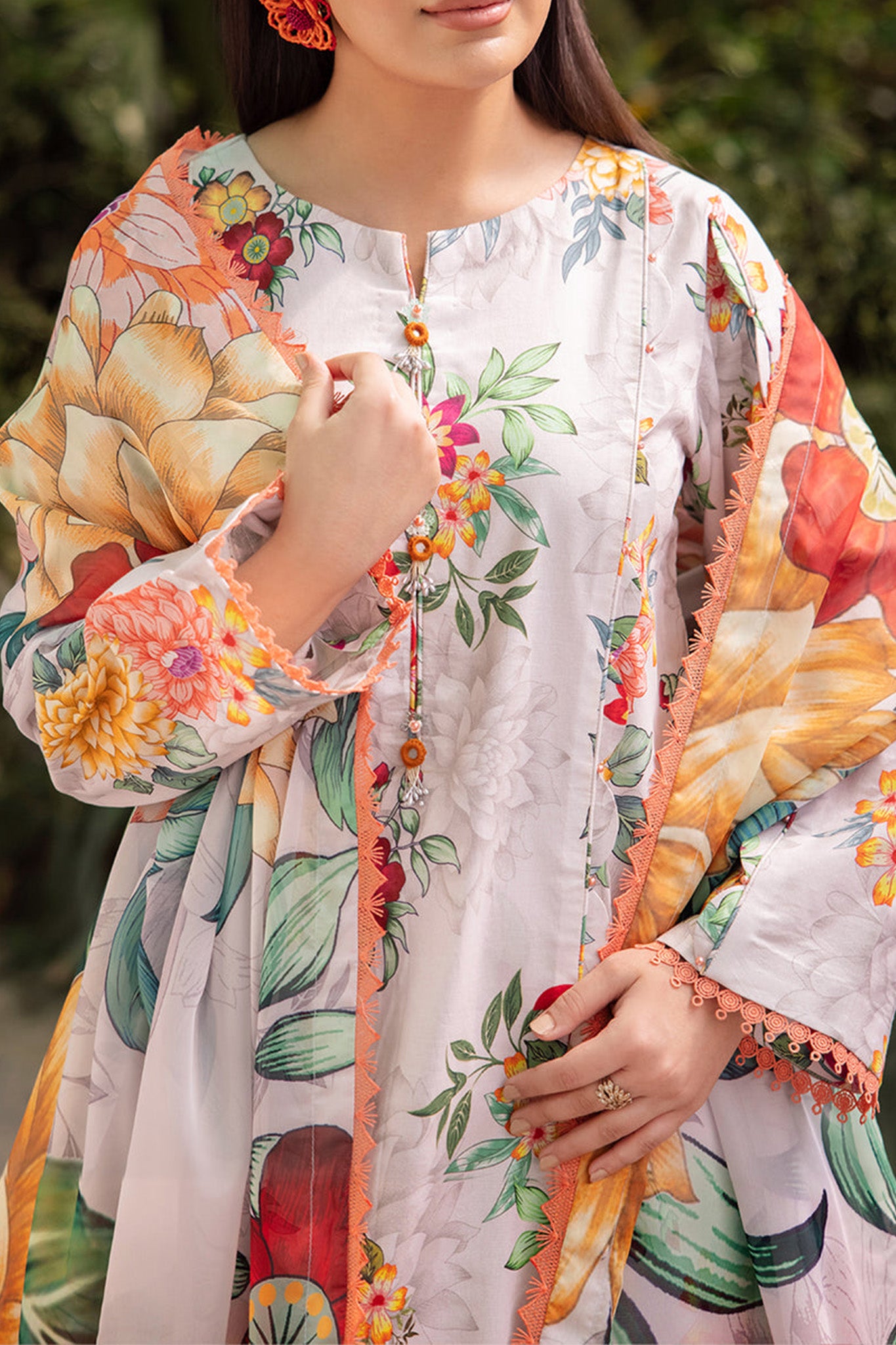 Sheen Prints By Alizeh Unstitched 3 Piece Digital Printed Fine Lawn Vol-02 Collection'2024-AF-6022-Orchid
