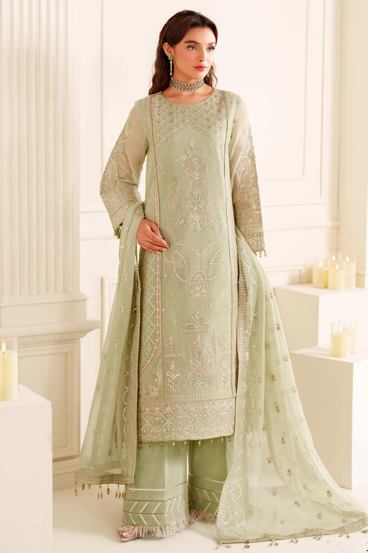 Dua By Alizeh Unstitched 3 Piece Luxury Formals Vol-03 Collection'2024-AF-DUA-3024-Reet