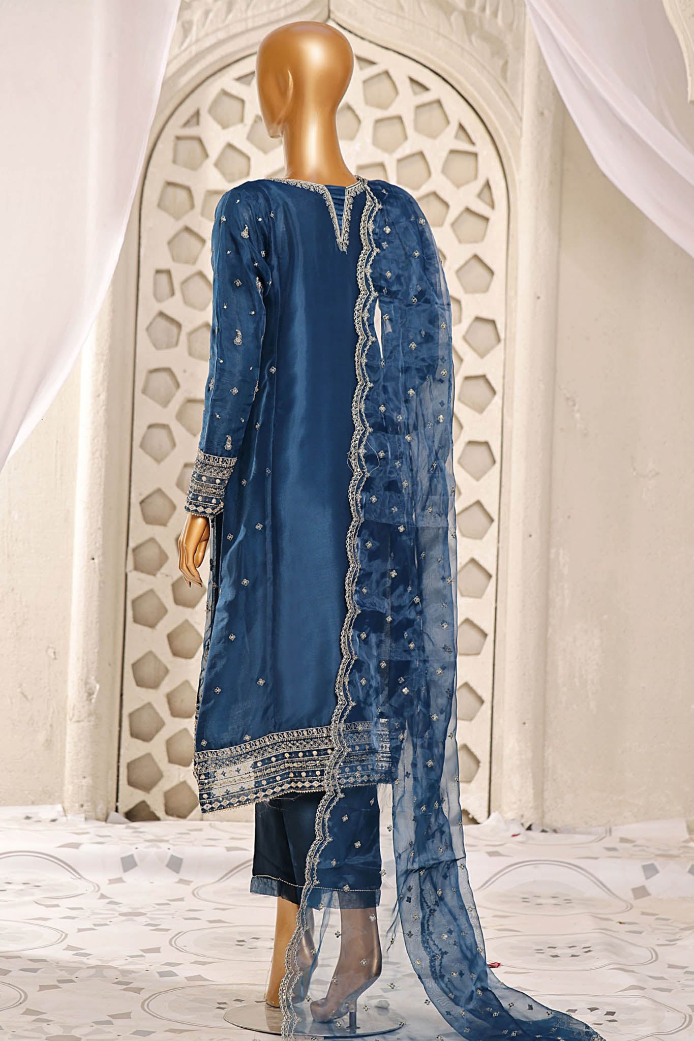 Mahpara By Sada Bahar Stitched 3 Piece Festive Formals Vol-06 Collection'2024-AG-24-Teal