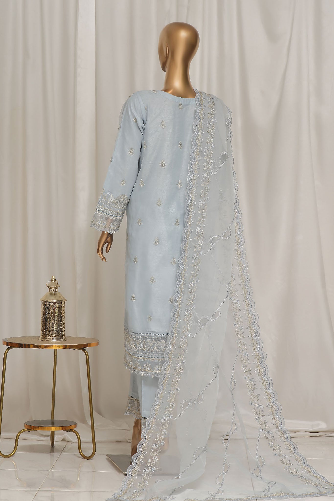 Mahpara By Sada Bahar Stitched 3 Piece Festive Formals Vol-12 Collection'2025-AG-28-Sky