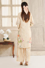 Hazel By Aizal Stitched Co Ords Slub Linen Winter Collection'2025-AH-04-Cream