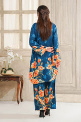 Hazel By Aizal Stitched Co Ords Slub Linen Winter Collection'2025-AH-05-Blue