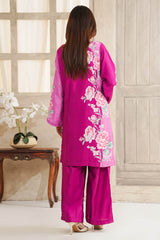 Hazel By Aizal Stitched Co Ords Slub Linen Winter Collection'2025-AH-08-Purple