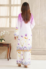 Hazel By Aizal Stitched Co Ords Slub Linen Winter Collection'2025-AH-09-White