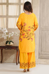 Hazel By Aizal Stitched Co Ords Slub Linen Winter Collection'2025-AH-10-Yellow