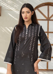 Ahlam By Safa Textile Stitched Co-Ords Lawn Suit-Black & White Signature