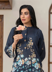 Daily Chic - Ahlam By Safa Textile Stitched 1 Piece Summer Shirt-Royal Blue Elegant Tunic