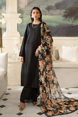 Fresco Edit By Sheenora Stitched 3 Piece Lawn Collection'2025-Midnight Majesty