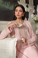 Fresco Edit By Sheenora Stitched 3 Piece Lawn Collection'2025-Pink Perfection