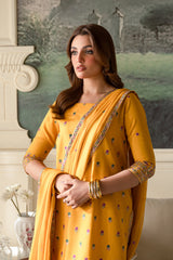Fresco By Sheenora Stitched 3 Piece Lawn Edit Collection'2024-Daffodill