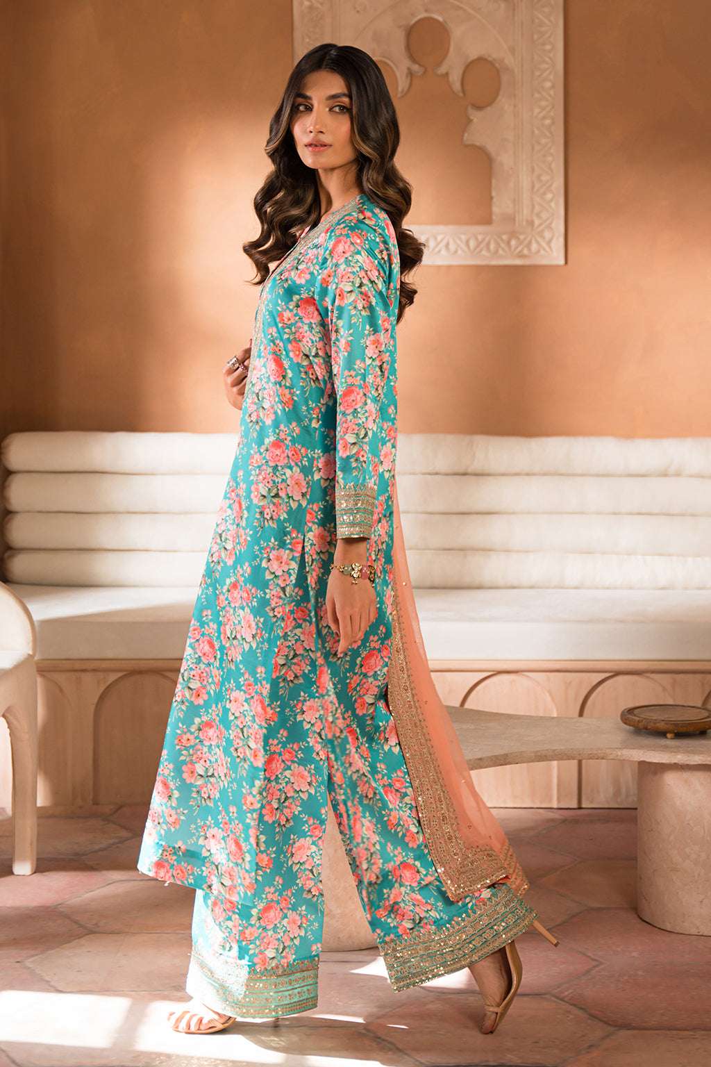 Nooru by Sheenora Stitched 3 Piece Silk Collection-KAIF