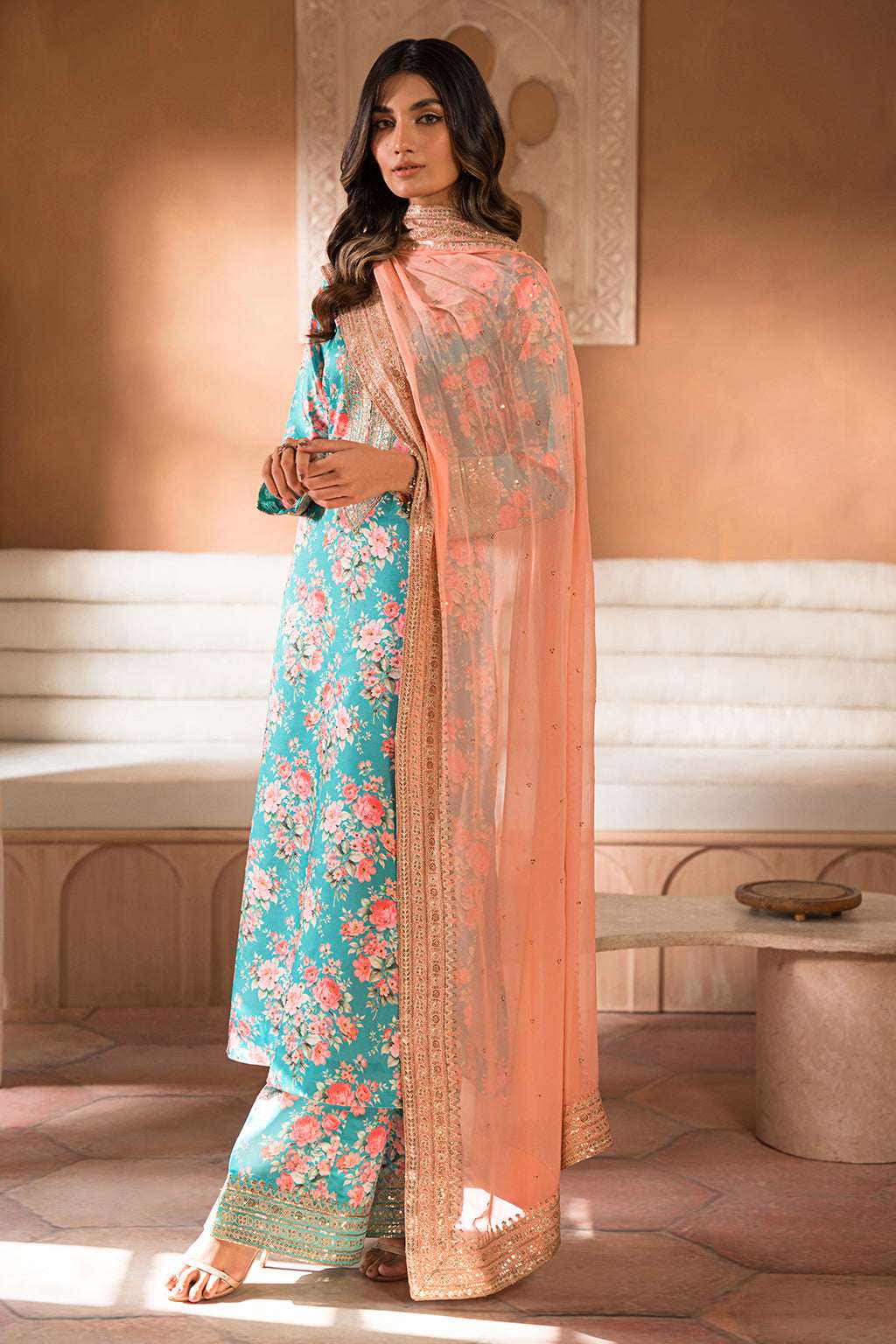 Nooru by Sheenora Stitched 3 Piece Silk Collection-KAIF