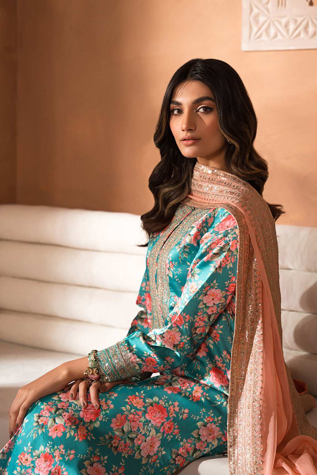 Nooru by Sheenora Stitched 3 Piece Silk Collection-KAIF