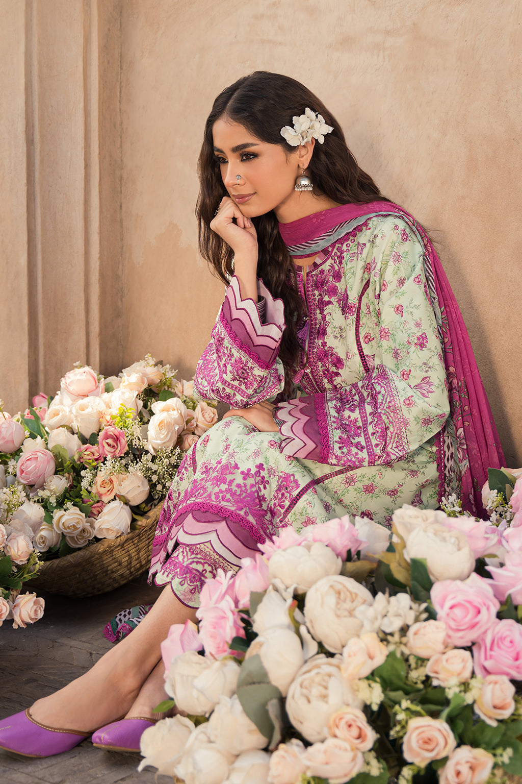 Zarposh Unstitched 3 Piece Summer Lawn Collection-Rozalia