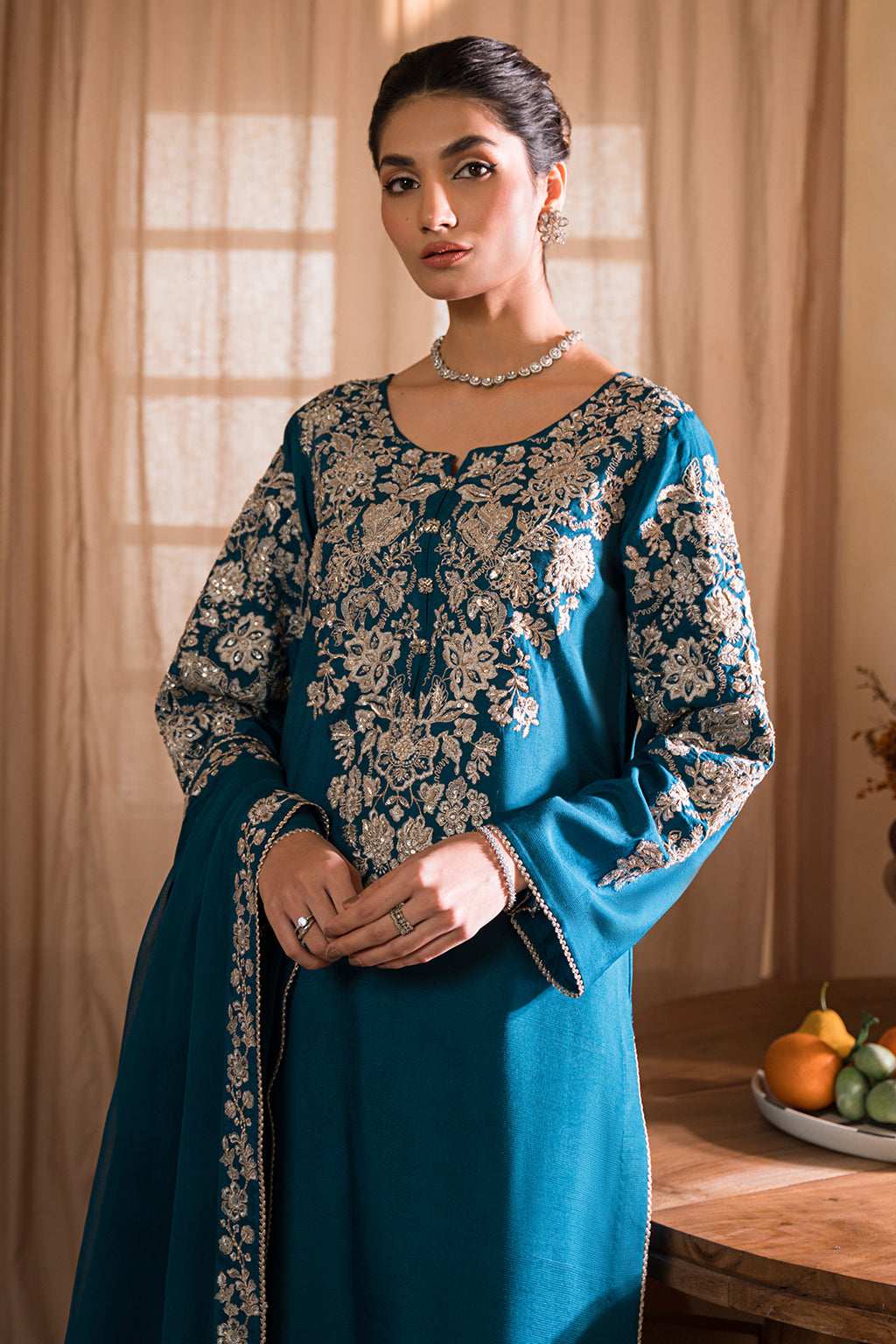 Nooru by Sheenora Stitched 3 Piece Silk Collection-SAMIRA