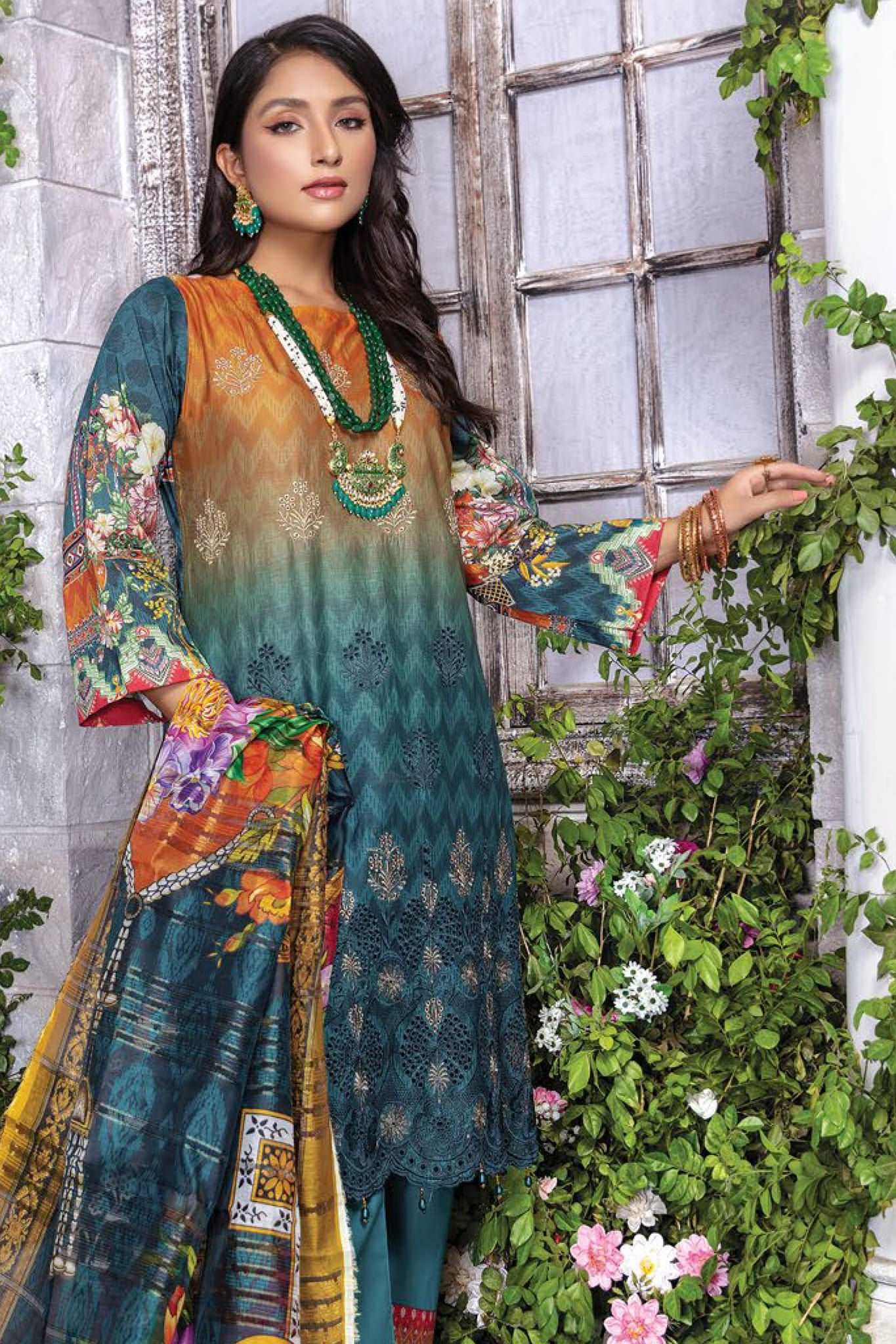 Aks e Jahan by Mah e Rooh Unstitched 3 Piece Digital Printed Lawn Collection'2023-AJ-1508