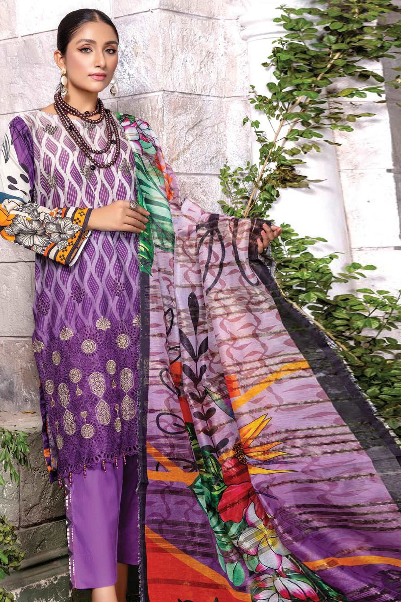 Aks e Jahan by Mah e Rooh Unstitched 3 Piece Digital Printed Lawn Collection'2023-AJ-1509