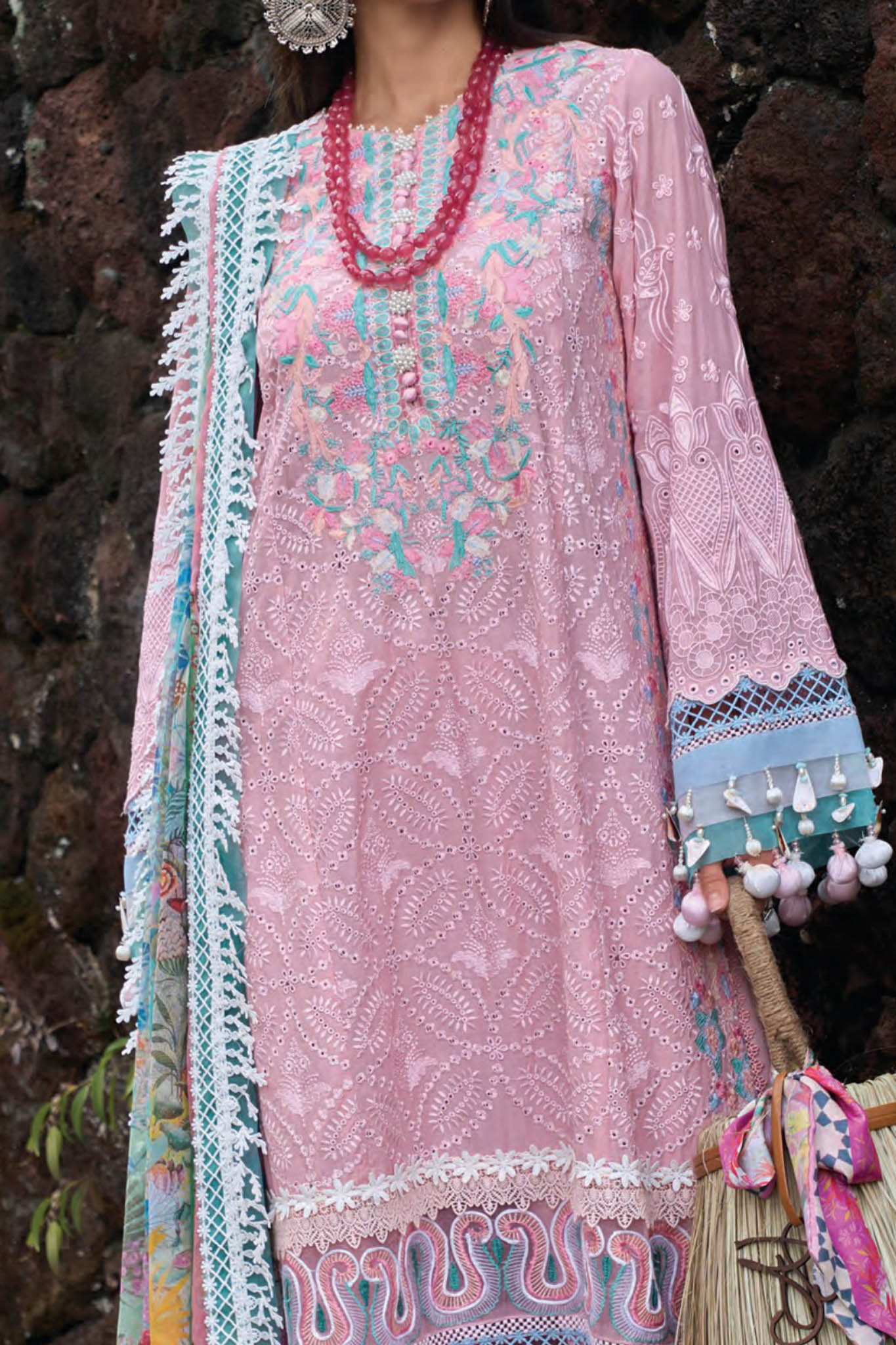 Zoha by Ansab Jahangir Unstitched 3 Piece Luxury Lawn Collection'2024-AJ-LL24-05-Peony