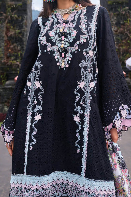 Zoha by Ansab Jahangir Unstitched 3 Piece Luxury Lawn Collection'2024-AJ-LL24-07-Gomphrena