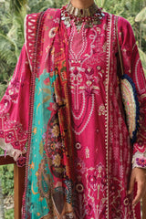 Zoha by Ansab Jahangir Unstitched 3 Piece Luxury Lawn Collection'2024-AJ-LL24-09-Champaca