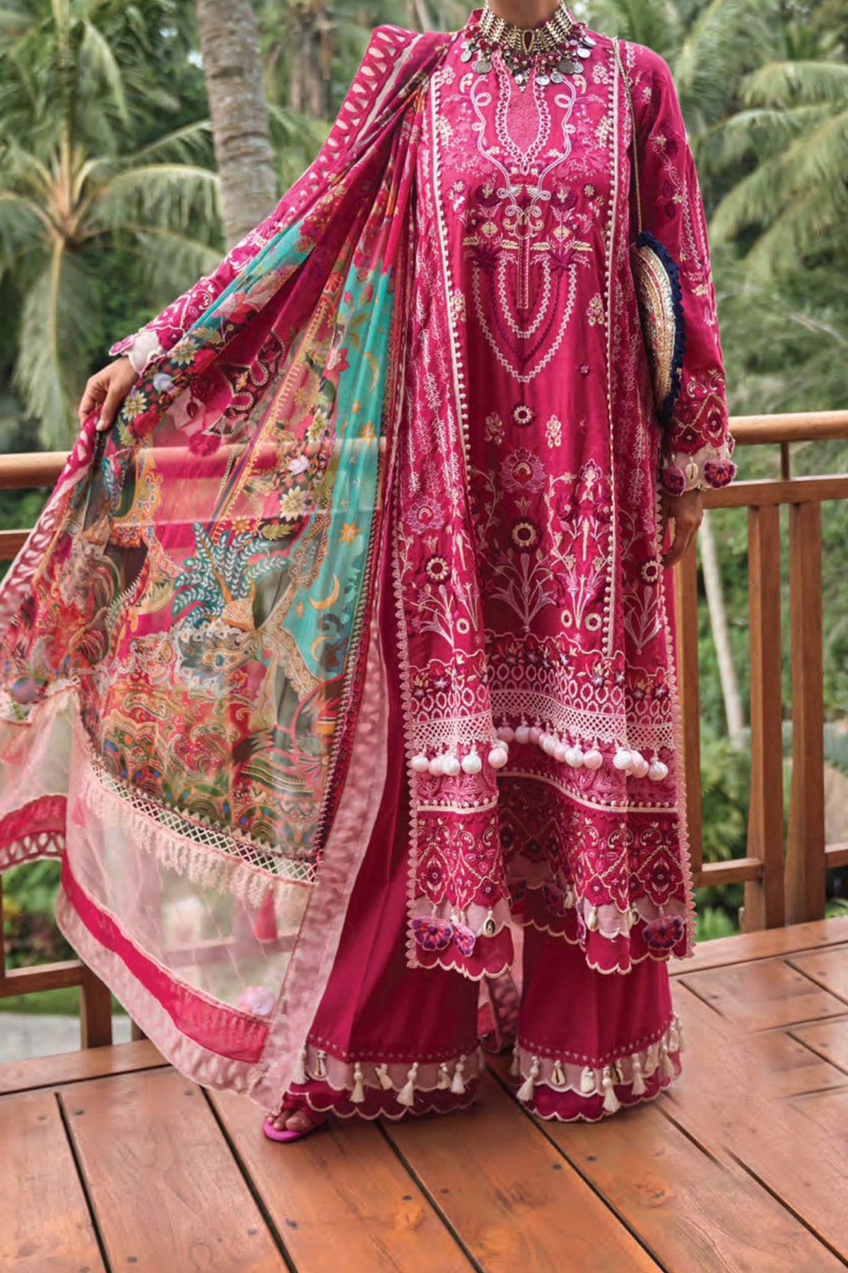 Zoha by Ansab Jahangir Unstitched 3 Piece Luxury Lawn Collection'2024-AJ-LL24-09-Champaca