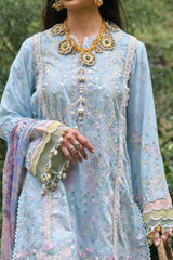 Zoha by Ansab Jahangir Unstitched 3 Piece Luxury Lawn Collection'2024-AJ-LL24-10-Heliconia