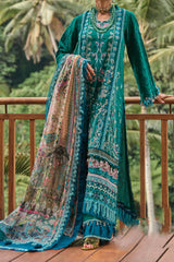 Zoha by Ansab Jahangir Unstitched 3 Piece Luxury Lawn Collection'2024-AJ-LL24-11-Frangipani