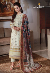 Asim Jofa Asra '23 Ajas-08 Embroidered Cambric  (3-Pcs)