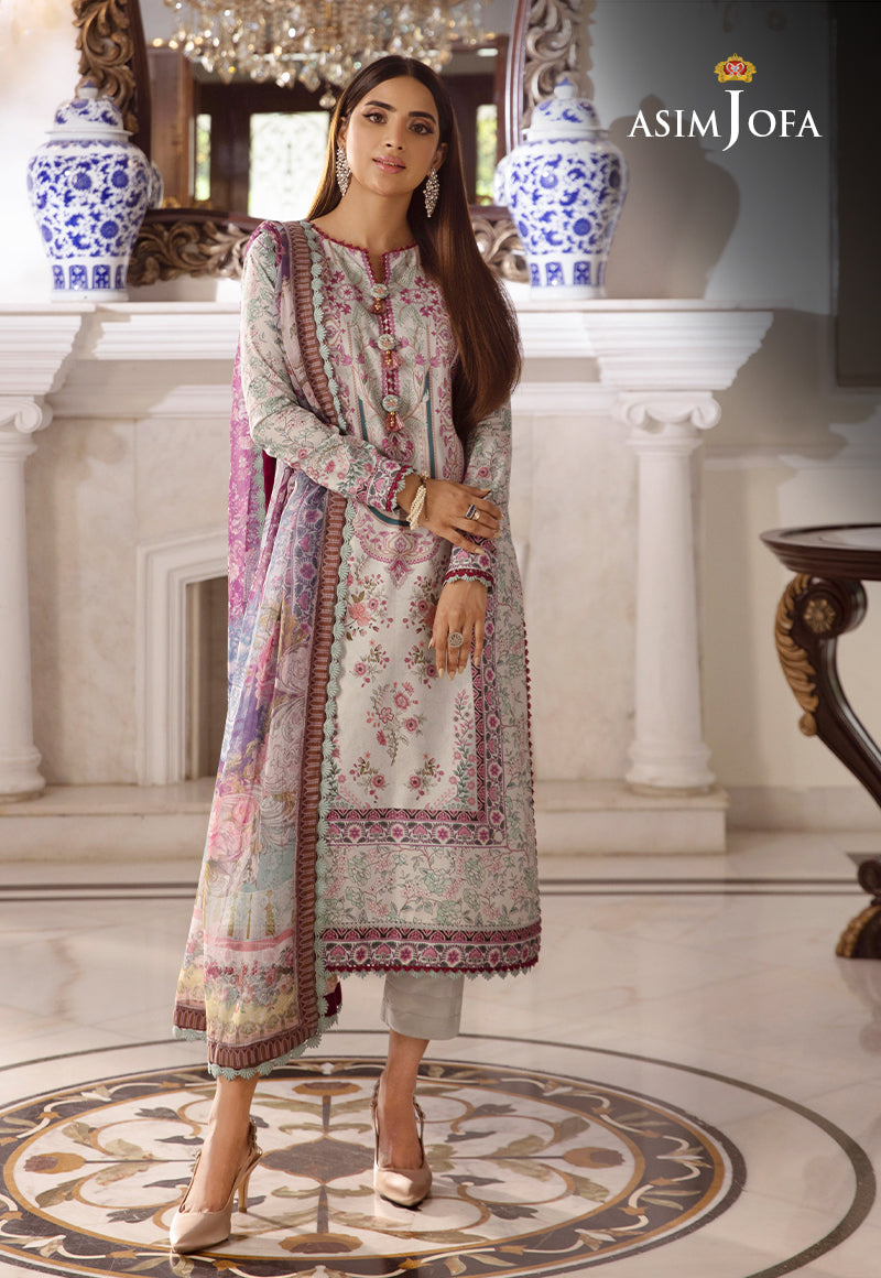 Asim Jofa Asra '23 Ajas-13 (3-Pcs) Printed Cambric 3 Pcs