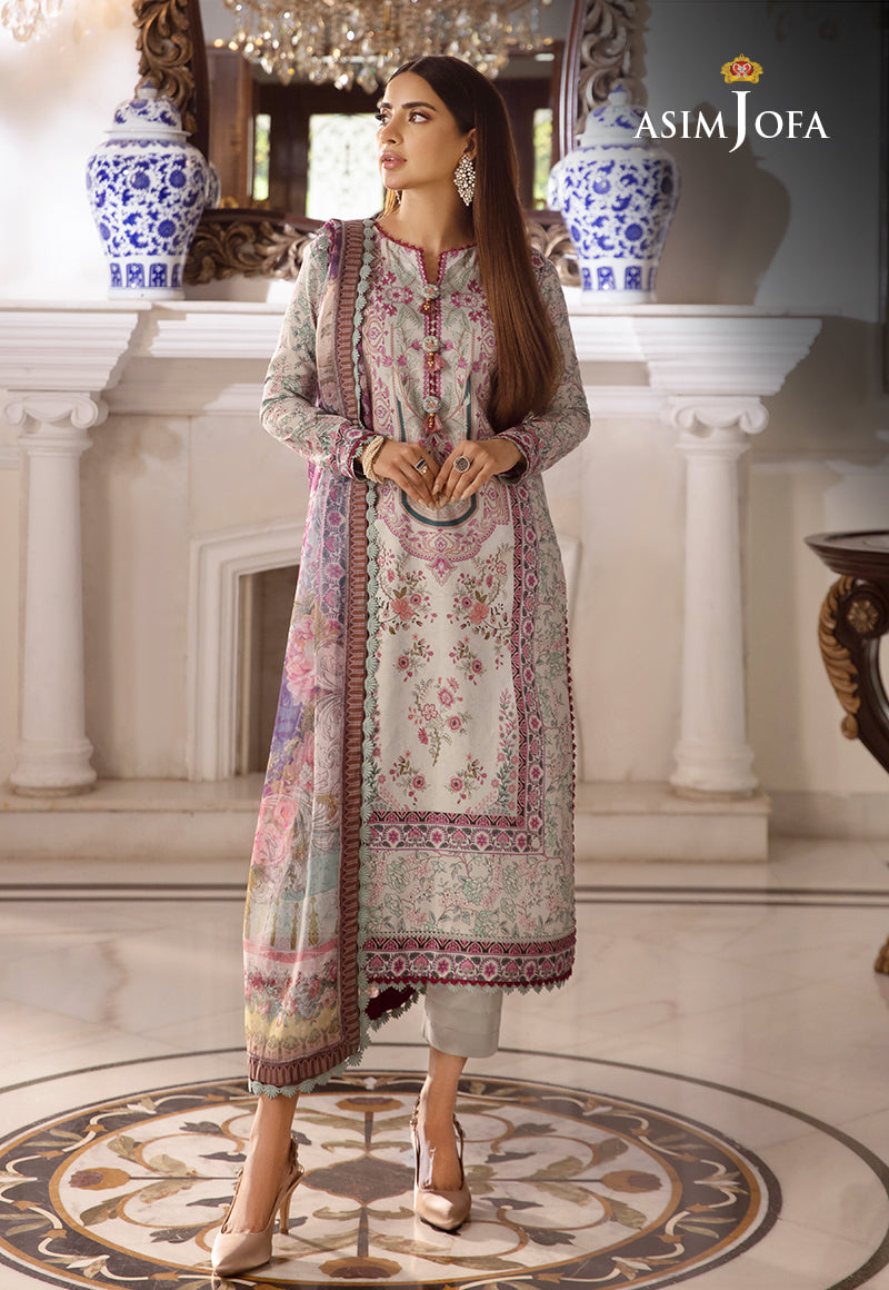 Asim Jofa Asra '23 Ajas-13 (3-Pcs) Printed Cambric 3 Pcs