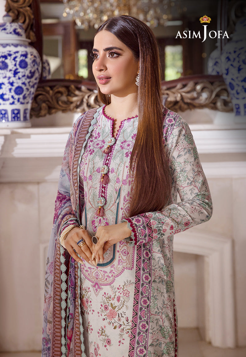 Asim Jofa Asra '23 Ajas-13 (3-Pcs) Printed Cambric 3 Pcs