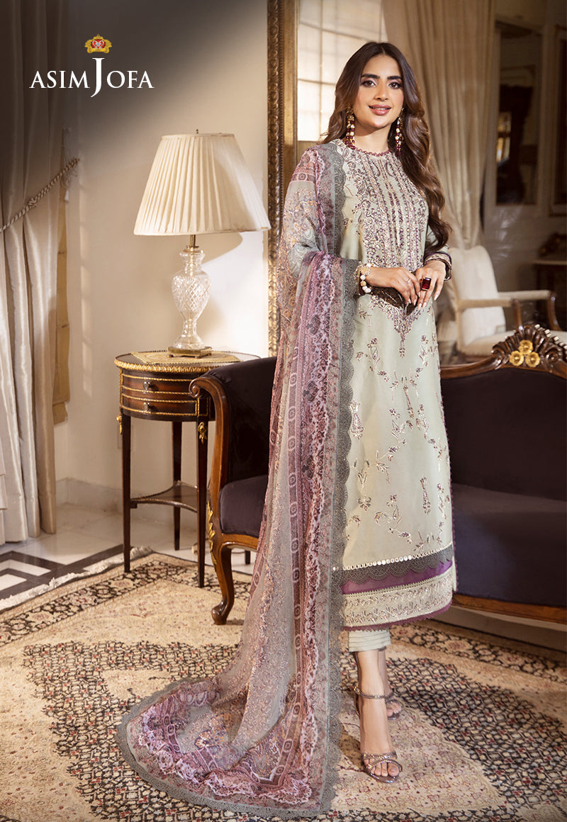 Asim Jofa Asra '23 Ajas-30 Embroidered Cambric  (3-Pcs)