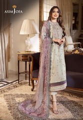 Asim Jofa Asra '23 Ajas-30 Designers Embroidered Stitched 3 Pcs