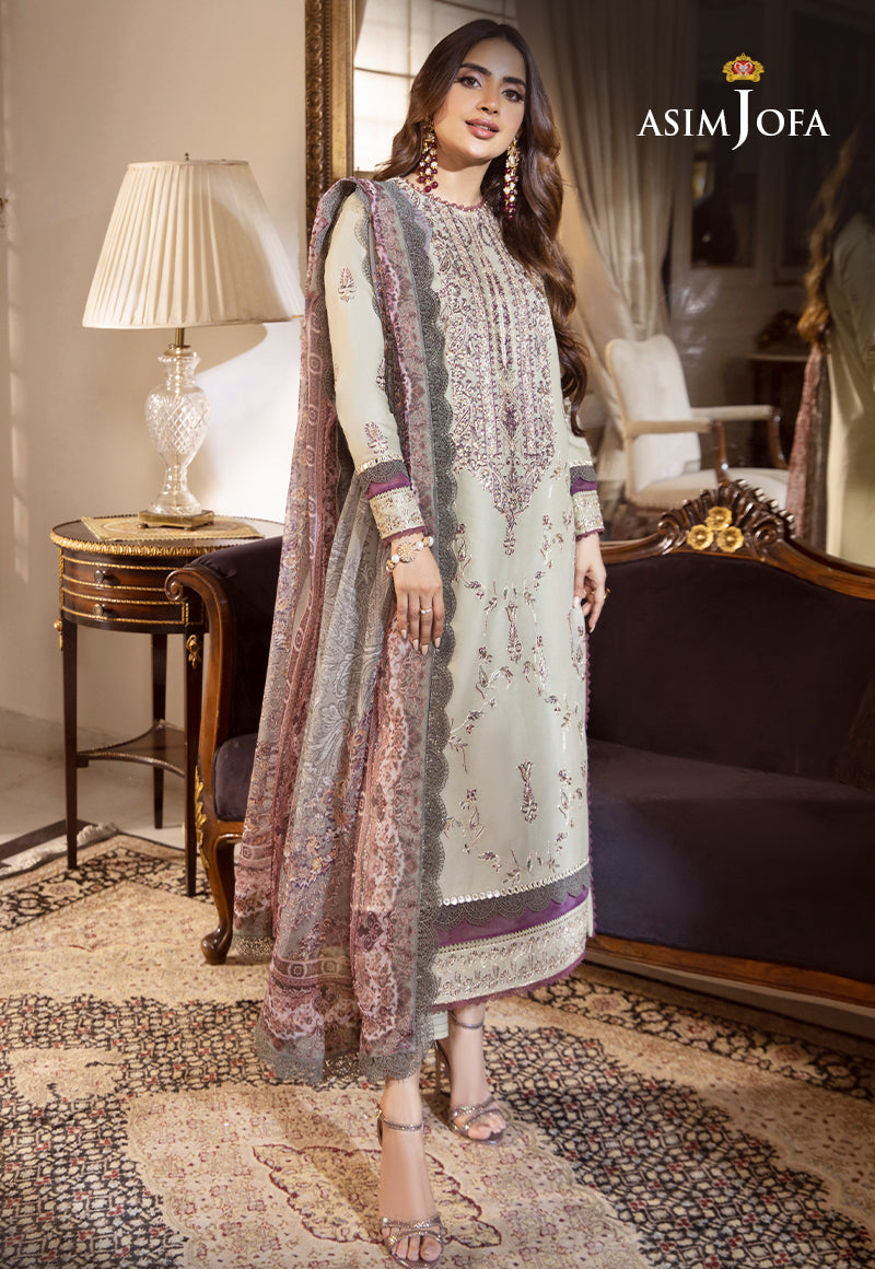 Asim Jofa Asra '23 Ajas-30 Designers Embroidered Stitched 3 Pcs