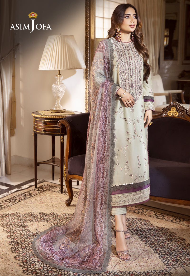 Asim Jofa Asra '23 Ajas-30 Embroidered Cambric  (3-Pcs)