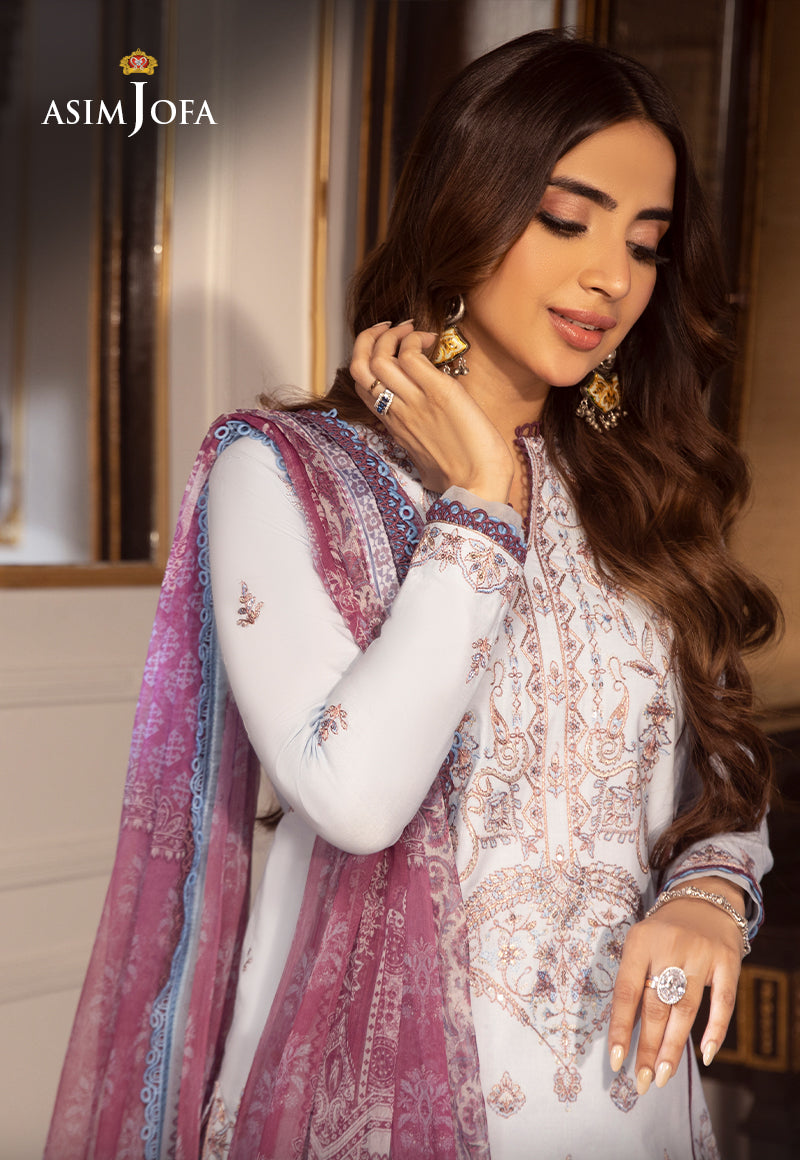Asim Jofa Asra '23 Ajas-32 Embroidered Cambric (3-Pcs)