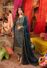 Asim Jofa Chamak Damak Pret Ajcdb-01 Embroidered Twisted Silk Stitched 3 Pcs