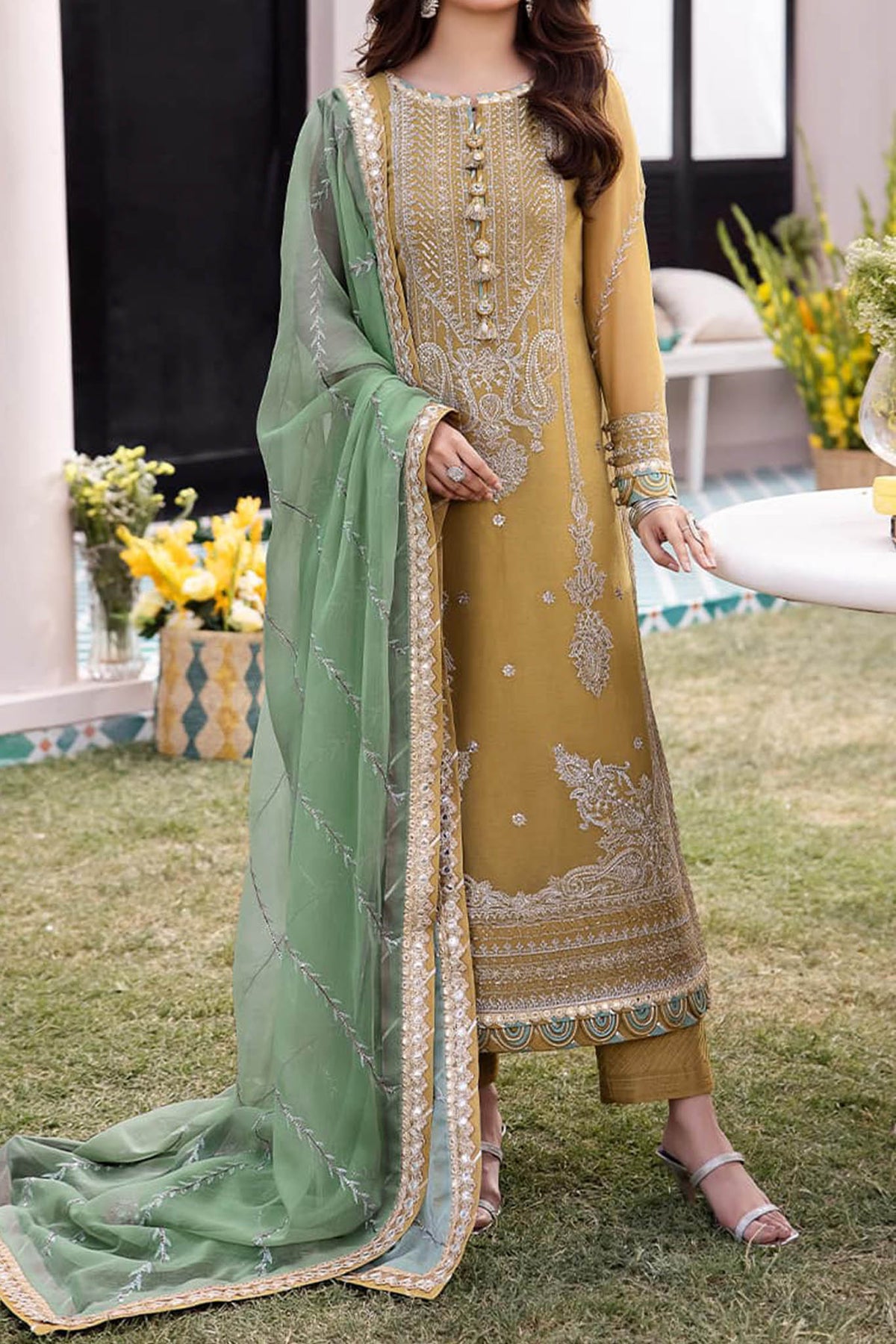 Dhanak Rang By Asim Jofa Unstitched 3 Piece Formals Collection'2024-AJCF-16