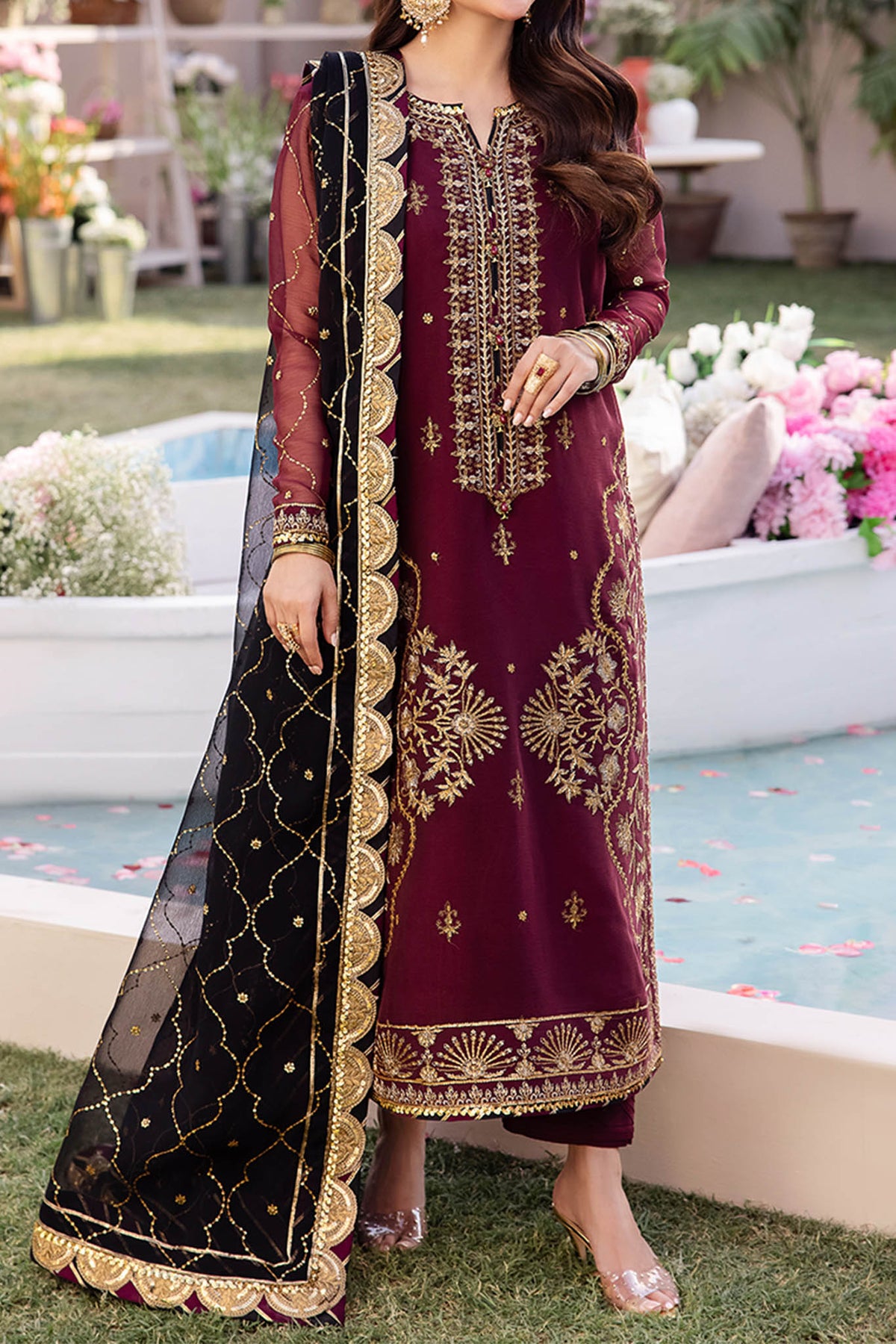 Dhanak Rang By Asim Jofa Unstitched 3 Piece Formals Collection'2024-AJCF-18
