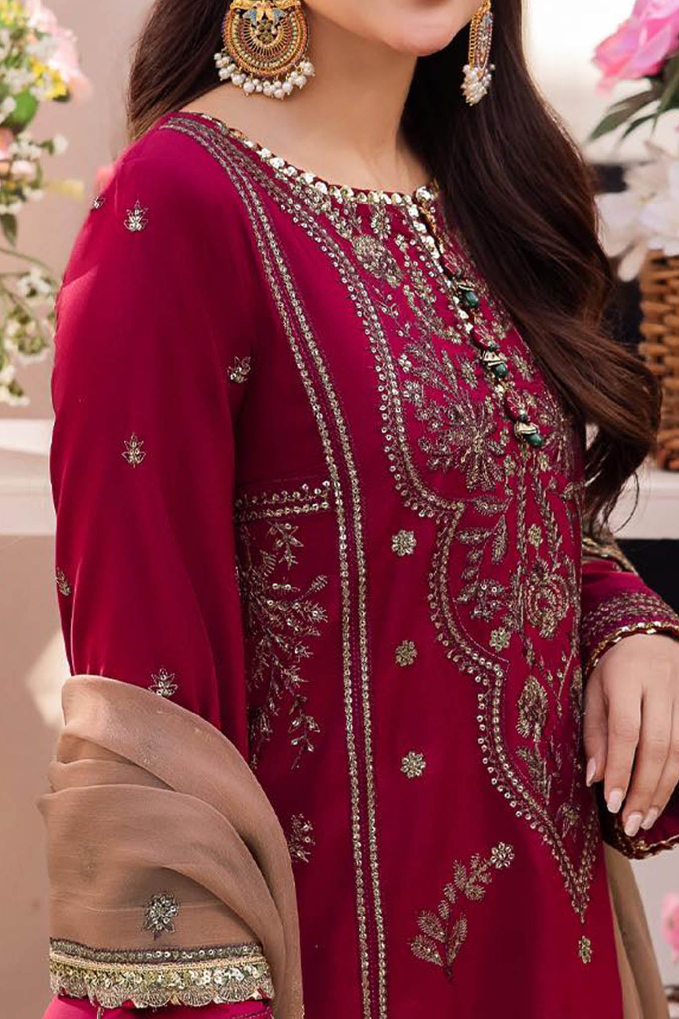 Dhanak Rang By Asim Jofa Unstitched 3 Piece Formals Collection'2024-AJCF-20
