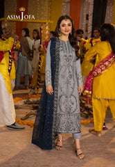 Asim Jofa Dastaan Pret Ajdab-08 Embroidered Chiffon Stitched 3 Pcs