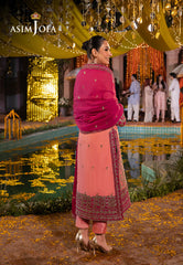 Asim Jofa Dastaan Pret Ajdab-28 Embroidered Chiffon Stitched 3 Pcs