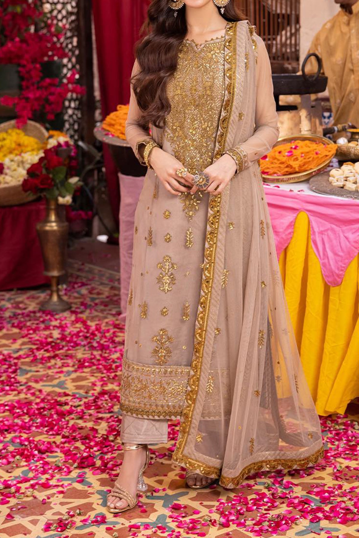 Pyaar Diyan Gallan By Asim Jofa Unstitched 3 Piece Luxury Formals Collection'2024-AJEM-06